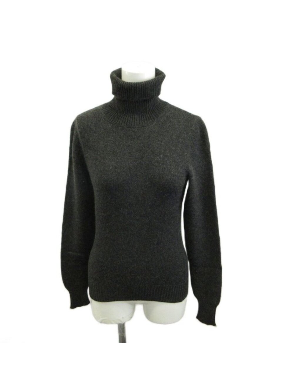Celine Knit Sweater Cashmere Turtleneck Long Sleeve Charcoal Gray S